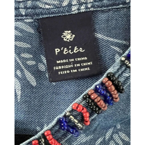 MAISON SCOTCH Womens Blouse Cornflower Blue EILGA Top Boho Button Up Size S - Picture 5 of 6